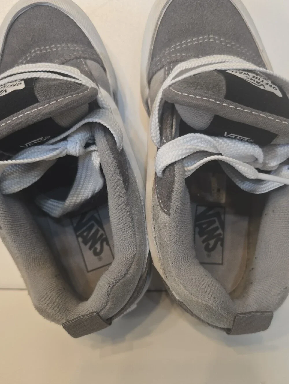 Vans Kids Gray and White High-Top Skate Sneakers Little Kids 13